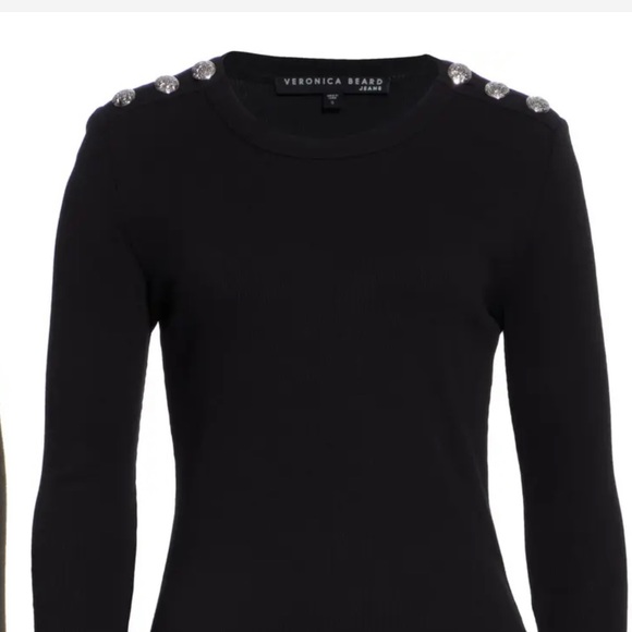 Veronica Beard black long sleeve top - Picture 3 of 5